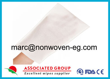 Doucement gant sec non-tissé spécial de lavage humide de 22 x de 15 cm Spunlace avec la soudure ultrasonore