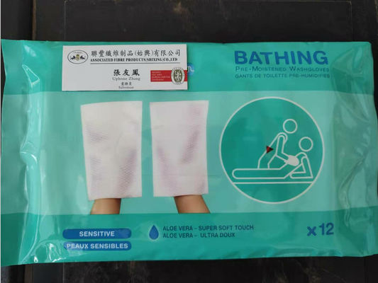 Baigner l'aloès de lavage Pré-humidifié Vera Super Soft Touch de gant