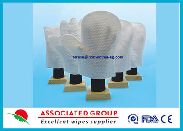 Ménage carré sec ou humide de gant non-tissé blanc de lavage humide de forme