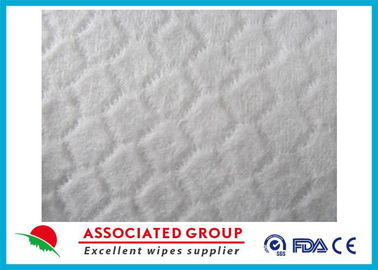 Anti tissu non-tissé blanc statique de Spunlace pour les chiffons humides, taille de Customzied