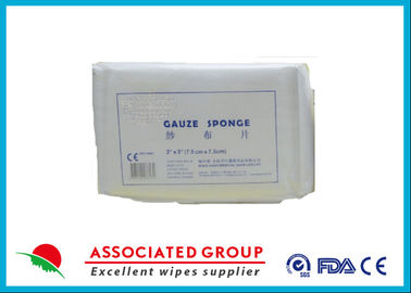 Soins médicaux non tissés absorbants de 4PLY Gauze Swabs For First Aid, 7.5*7.5cm
