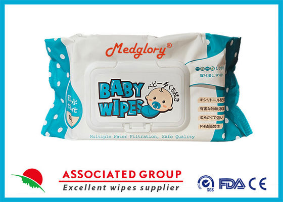 80 pièces de lingettes humides pour bébé pour peau sensible avec de l' aloès et de la vitamine E