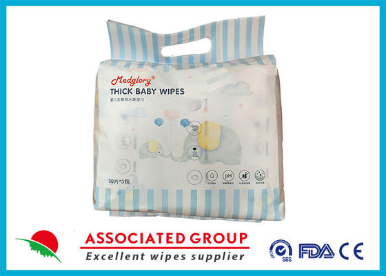 Épaisses lingettes pour bébés à l' eau pure, sans parfum, hypoallergénique et sans parfum