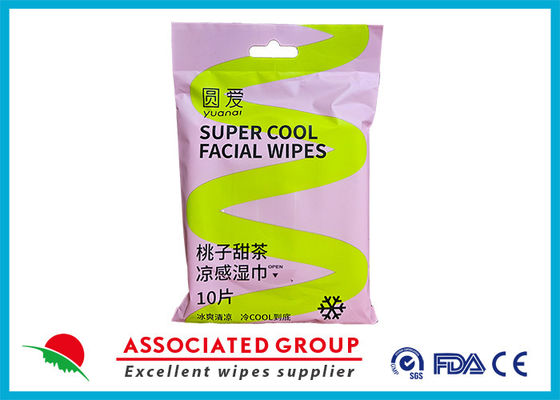 Certifié ISO 9001 Yuanai Persille Thé sucré lingettes de refroidissement Hypoallergéniques lingettes pour adultes 15*20cm